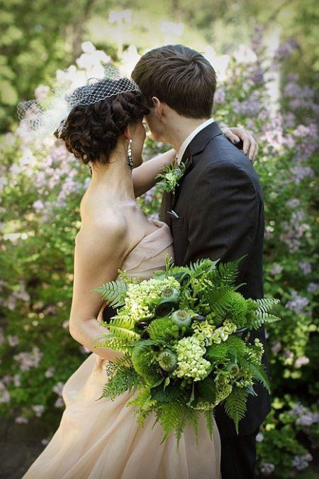 Весільні букети для нареченої, «зелені» тренди