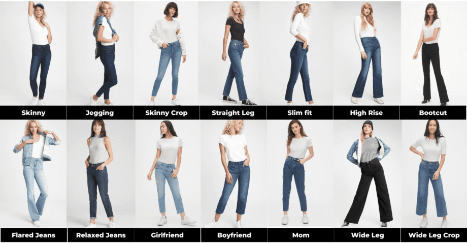Моделі джинсів для жінок за кроєм, шириною, довжиною і посадкою на талії