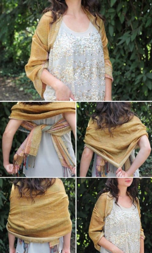 Як красиво зав’язати шарф спсоіб "В'язана хустка" покаже фото (покрокова інструкція): елегантність – це просто